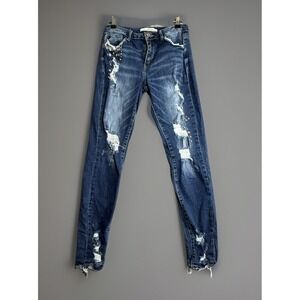 Kancan‎ Gemstone 28 Distressed Crop Jeans
